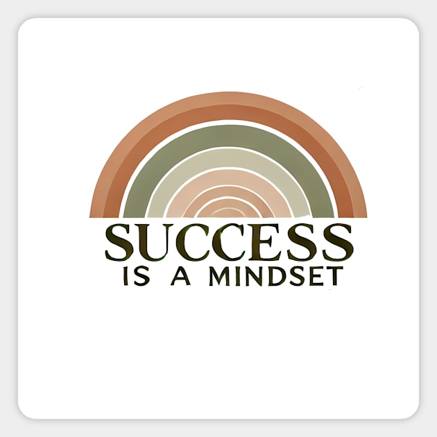 Success is a Mindset, Motivational Quote Magnet by logiamerch